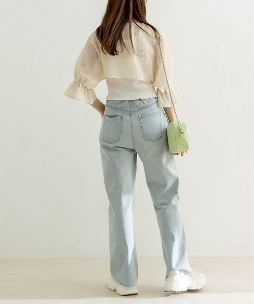 OLIVE des OLIVE（オリーブデオリーブ）の「ボレロ×タンクセット　1031040340（シャツ/ブラウス・レディース・オフホワイト/サックスブルー/アイボリー/ブラック・FREE）」の17枚目の写真