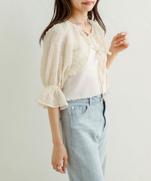 OLIVE des OLIVE（オリーブデオリーブ）の「ボレロ×タンクセット　1031040340（シャツ/ブラウス・レディース・オフホワイト/サックスブルー/アイボリー/ブラック・FREE）」の19枚目の写真