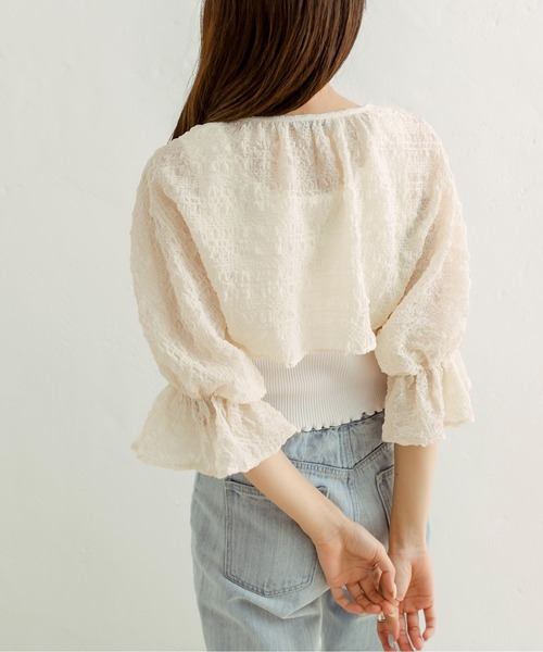 OLIVE des OLIVE（オリーブデオリーブ）の「ボレロ×タンクセット　1031040340（シャツ/ブラウス・レディース・オフホワイト/サックスブルー/アイボリー/ブラック・FREE）」の20枚目の写真