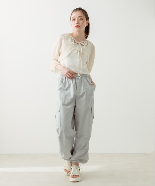 OLIVE des OLIVE（オリーブデオリーブ）の「ボレロ×タンクセット　1031040340（シャツ/ブラウス・レディース・オフホワイト/サックスブルー/アイボリー/ブラック・FREE）」の12枚目の写真