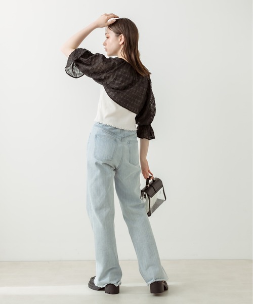 OLIVE des OLIVE（オリーブデオリーブ）の「ボレロ×タンクセット　1031040340（シャツ/ブラウス・レディース・オフホワイト/サックスブルー/アイボリー/ブラック・FREE）」の22枚目の写真