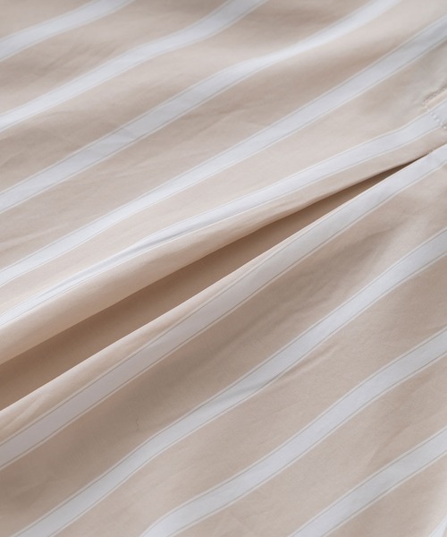 BRICK & SONS（ブリックアンドサンズ）の「リラックスラグランスリーブシャツ＜ベージュストライプ＞（シャツ/ブラウス・メンズ・ベージュ・XS/S/M/L）」の4枚目の写真