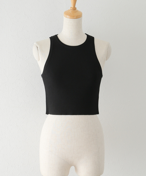 新品　ドゥーズィエムクラス　ALFRED クロップドタンクトップ Diner B RIB CROP タンクトップ（ニット/セーター）｜Deuxieme