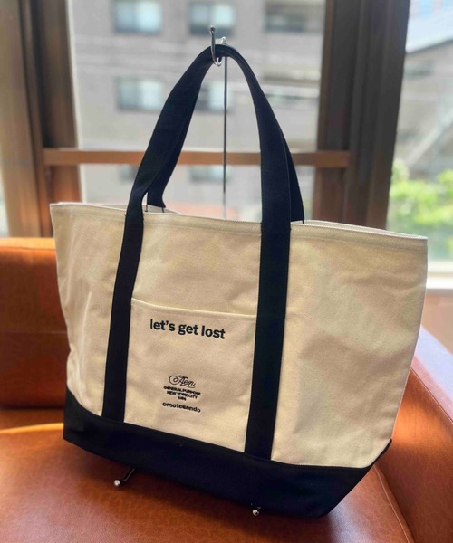 A.en（エイエン ）の「CANVAS TWOTONE TOTE Let's Get Lost（トートバッグ・メンズ・ブラック・FREE）」の7枚目の写真
