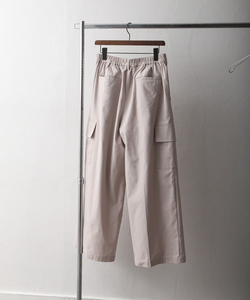 NILWAY(ニルウェイ)の「コットンツイルワイドストレートカーゴパンツ(チノパンツ・メンズ・ブラック/アッシュ・SMALL/MEDIUM/LARGE)」の9枚目の写真