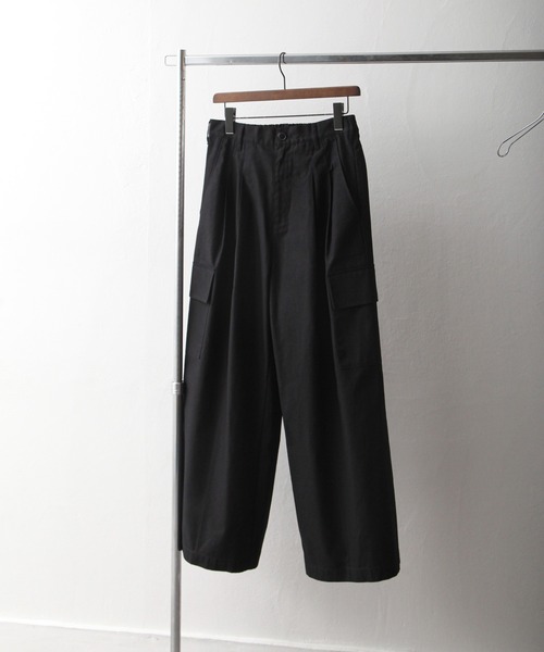 NILWAY(ニルウェイ)の「コットンツイルワイドストレートカーゴパンツ(チノパンツ・メンズ・ブラック/アッシュ・SMALL/MEDIUM/LARGE)」の19枚目の写真