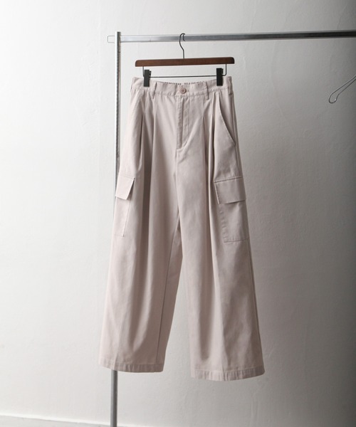 NILWAY(ニルウェイ)の「コットンツイルワイドストレートカーゴパンツ(チノパンツ・メンズ・ブラック/アッシュ・SMALL/MEDIUM/LARGE)」の18枚目の写真
