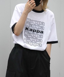 別注 WEB限定 袖ライン / ワンポイント刺繍 / ブランドロゴプリント ビッグシルエット 半袖リンガーTシャツ カットソー ユニセックス