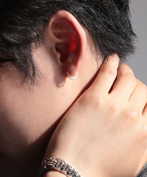 SETUP7(セットアップセブン)の「【SETUP7】1.2mm シルバーフープピアス 片耳用 SSS-3(ピアス(片耳用)・レディース・シルバー・FREE)」の8枚目の写真