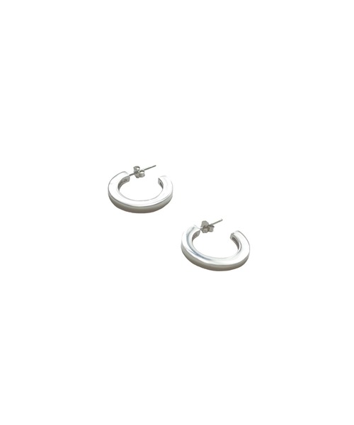 COING（コワン）の「Angular Simple Hoop Pierce（ピアス（両耳用）・レディース・シルバー・FREE）」の2枚目の写真