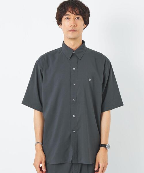 UNIVERSAL OVERALL（ユニバーサルオーバーオール）の「【別注】＜UNIVERSAL OVERALL＞GLR シアサッカー スナップダウン シャツ（シャツ/ブラウス・メンズ・その他1/ブラック/ダークグレー・L/M）」の4枚目の写真