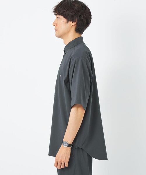 UNIVERSAL OVERALL（ユニバーサルオーバーオール）の「【別注】＜UNIVERSAL OVERALL＞GLR シアサッカー スナップダウン シャツ（シャツ/ブラウス・メンズ・その他1/ブラック/ダークグレー・L/M）」の5枚目の写真