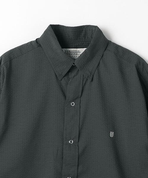 UNIVERSAL OVERALL（ユニバーサルオーバーオール）の「【別注】＜UNIVERSAL OVERALL＞GLR シアサッカー スナップダウン シャツ（シャツ/ブラウス・メンズ・その他1/ブラック/ダークグレー・L/M）」の10枚目の写真