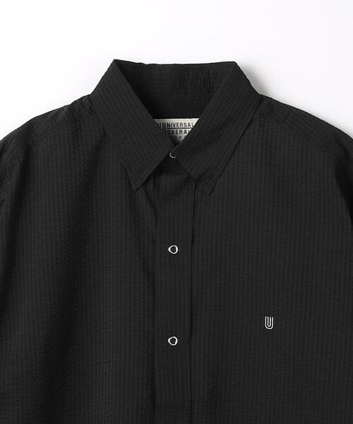 UNIVERSAL OVERALL（ユニバーサルオーバーオール）の「【別注】＜UNIVERSAL OVERALL＞GLR シアサッカー スナップダウン シャツ（シャツ/ブラウス・メンズ・その他1/ブラック/ダークグレー・L/M）」の16枚目の写真
