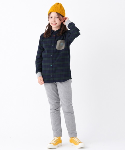 KRIFF MAYER（クリフメイヤー）の「微起毛ハッピーシャツ（シャツ/ブラウス・キッズ・グレー/ブルー/アイボリー/グリーン・120/140/130/150/160/170）」の6枚目の写真