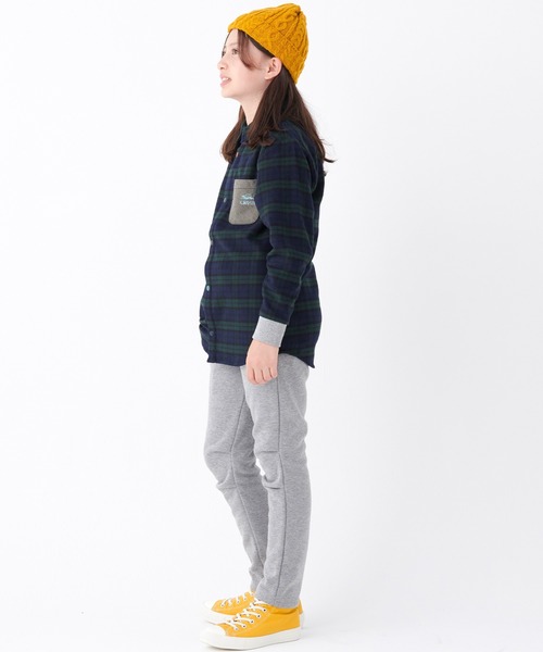 KRIFF MAYER（クリフメイヤー）の「微起毛ハッピーシャツ（シャツ/ブラウス・キッズ・グレー/ブルー/アイボリー/グリーン・120/140/130/150/160/170）」の7枚目の写真