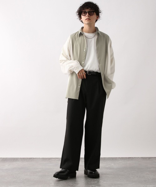 RAGEBLUE（レイジブルー）の「【LUXURY+EASY】DOLMAN SLEEVE LOOSE SHIRTS /ラグイージードルマンスリーブルーズシャツ（シャツ/ブラウス・メンズ・ホワイト/ブラック/グレー・SMALL/MEDIUM/LARGE）」の10枚目の写真