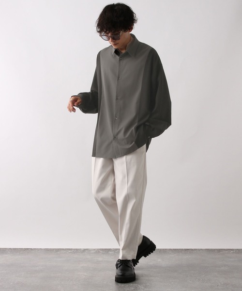 RAGEBLUE（レイジブルー）の「【LUXURY+EASY】DOLMAN SLEEVE LOOSE SHIRTS /ラグイージードルマンスリーブルーズシャツ（シャツ/ブラウス・メンズ・ホワイト/ブラック/グレー・SMALL/MEDIUM/LARGE）」の4枚目の写真
