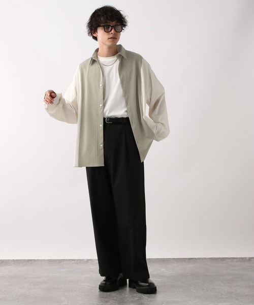 RAGEBLUE（レイジブルー）の「【LUXURY+EASY】DOLMAN SLEEVE LOOSE SHIRTS /ラグイージードルマンスリーブルーズシャツ（シャツ/ブラウス・メンズ・ホワイト/ブラック/グレー・SMALL/MEDIUM/LARGE）」の20枚目の写真