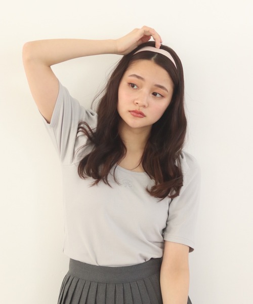 muguet(ミュゲ)の「刺繍ロゴカットソー(Tシャツ/カットソー・レディース・ブルー/ベージュ/ピンク・FREE)」の11枚目の写真