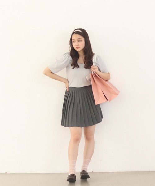 muguet(ミュゲ)の「刺繍ロゴカットソー(Tシャツ/カットソー・レディース・ブルー/ベージュ/ピンク・FREE)」の9枚目の写真