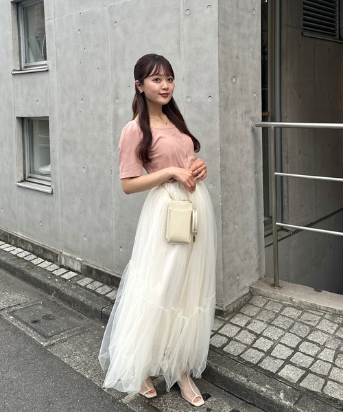 muguet(ミュゲ)の「刺繍ロゴカットソー(Tシャツ/カットソー・レディース・ブルー/ベージュ/ピンク・FREE)」の16枚目の写真