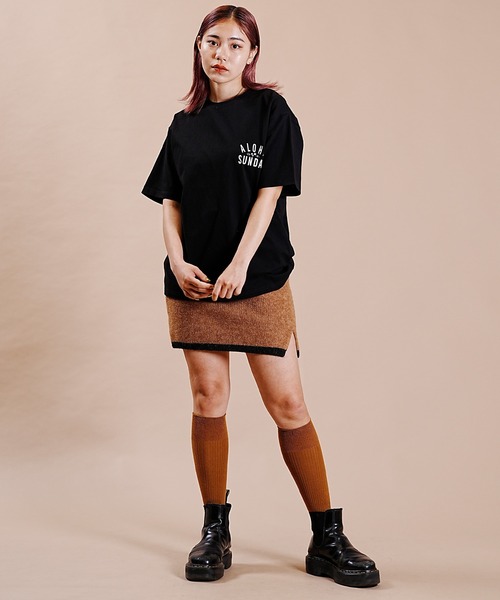 ALOHA SUNDAY（アロハサンデー）の「【ムラサキスポーツ別注】ALOHA SUNDAY/アロハサンデー デザインTシャツ AS-MS-006（Tシャツ/カットソー・レディース・ブラック/ホワイト・M/L）」の11枚目の写真