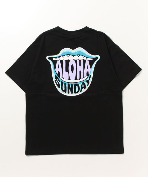 ALOHA SUNDAY（アロハサンデー）の「【ムラサキスポーツ別注】ALOHA SUNDAY/アロハサンデー デザインTシャツ AS-MS-006（Tシャツ/カットソー・レディース・ブラック/ホワイト・M/L）」の12枚目の写真