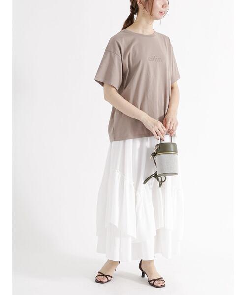 Te chichi（テチチ）の「ティアードフリルロングギャザースカート（スカート・レディース・オフホワイト/ブラック/ブラウン・F）」の7枚目の写真