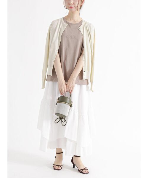 Te chichi（テチチ）の「ティアードフリルロングギャザースカート（スカート・レディース・オフホワイト/ブラック/ブラウン・F）」の8枚目の写真