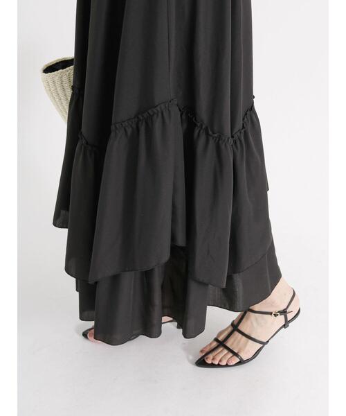 Te chichi（テチチ）の「ティアードフリルロングギャザースカート（スカート・レディース・オフホワイト/ブラック/ブラウン・F）」の20枚目の写真