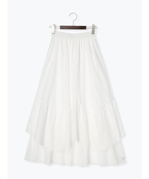 Te chichi（テチチ）の「ティアードフリルロングギャザースカート（スカート・レディース・オフホワイト/ブラック/ブラウン・F）」の19枚目の写真