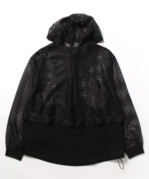 kese-moi(ケセモイ)の「メッシュフードZIPカーデ(ブルゾン・レディース・ベージュ/カーキ/ブラック・FREE)」の4枚目の写真