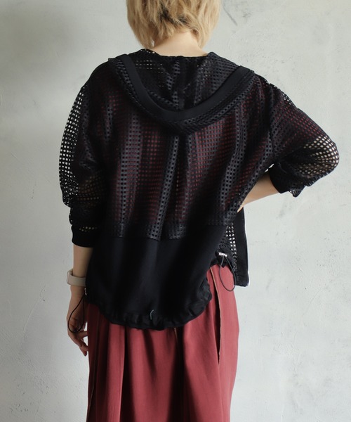 kese-moi(ケセモイ)の「メッシュフードZIPカーデ(ブルゾン・レディース・ベージュ/カーキ/ブラック・FREE)」の22枚目の写真