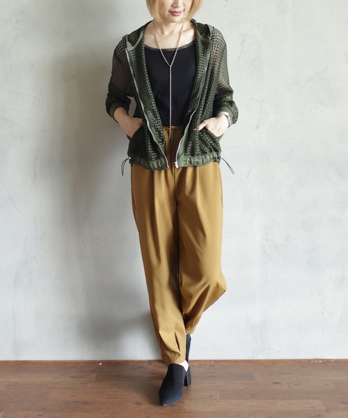 kese-moi(ケセモイ)の「メッシュフードZIPカーデ(ブルゾン・レディース・ベージュ/カーキ/ブラック・FREE)」の16枚目の写真