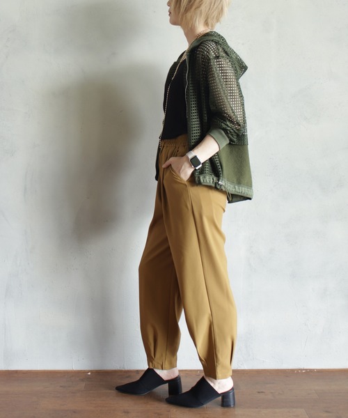 kese-moi(ケセモイ)の「メッシュフードZIPカーデ(ブルゾン・レディース・ベージュ/カーキ/ブラック・FREE)」の12枚目の写真