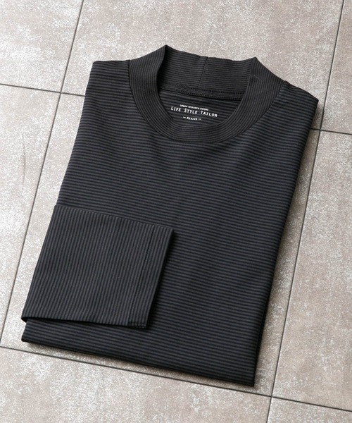 URBAN RESEARCH DOORS（アーバンリサーチドアーズ）の「『抗菌/防臭』LIFE STYLE TAILOR　シルケットポンチストレッチ長袖Tシャツ（シャツ/ブラウス・メンズ・ホワイト系その他/グレー系その他/ホワイト・MEDIUM/LARGE）」の3枚目の写真