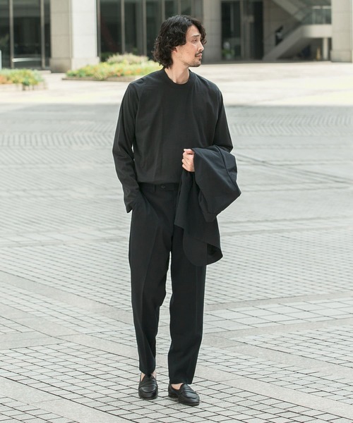 URBAN RESEARCH DOORS（アーバンリサーチドアーズ）の「『抗菌/防臭』LIFE STYLE TAILOR　シルケットポンチストレッチ長袖Tシャツ（シャツ/ブラウス・メンズ・ホワイト系その他/グレー系その他/ホワイト・MEDIUM/LARGE）」の8枚目の写真