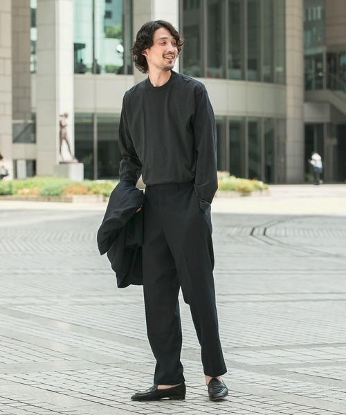 URBAN RESEARCH DOORS（アーバンリサーチドアーズ）の「『抗菌/防臭』LIFE STYLE TAILOR　シルケットポンチストレッチ長袖Tシャツ（シャツ/ブラウス・メンズ・ホワイト系その他/グレー系その他/ホワイト・MEDIUM/LARGE）」の10枚目の写真