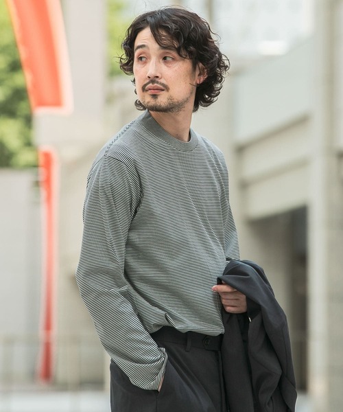URBAN RESEARCH DOORS（アーバンリサーチドアーズ）の「『抗菌/防臭』LIFE STYLE TAILOR　シルケットポンチストレッチ長袖Tシャツ（シャツ/ブラウス・メンズ・ホワイト系その他/グレー系その他/ホワイト・MEDIUM/LARGE）」の11枚目の写真