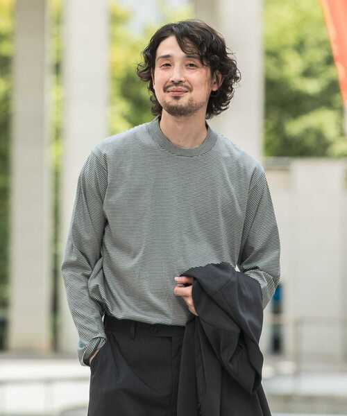URBAN RESEARCH DOORS（アーバンリサーチドアーズ）の「『抗菌/防臭』LIFE STYLE TAILOR　シルケットポンチストレッチ長袖Tシャツ（シャツ/ブラウス・メンズ・ホワイト系その他/グレー系その他/ホワイト・MEDIUM/LARGE）」の5枚目の写真