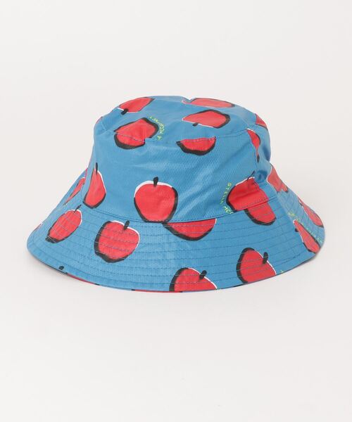 STELLA McCARTNEY（ステラマッカートニー）の「STELLA McCARTNEY (ステラマッカートニー) Kids & Junior アップルプリントハット帽子（ハット・キッズ・ブルー・Ⅱ）」の2枚目の写真