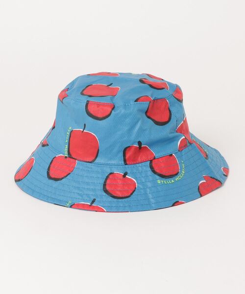 STELLA McCARTNEY（ステラマッカートニー）の「STELLA McCARTNEY (ステラマッカートニー) Kids & Junior アップルプリントハット帽子（ハット・キッズ・ブルー・Ⅱ）」の5枚目の写真