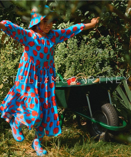 STELLA McCARTNEY（ステラマッカートニー）の「STELLA McCARTNEY (ステラマッカートニー) Kids & Junior アップルプリントハット帽子（ハット・キッズ・ブルー・Ⅱ）」の4枚目の写真