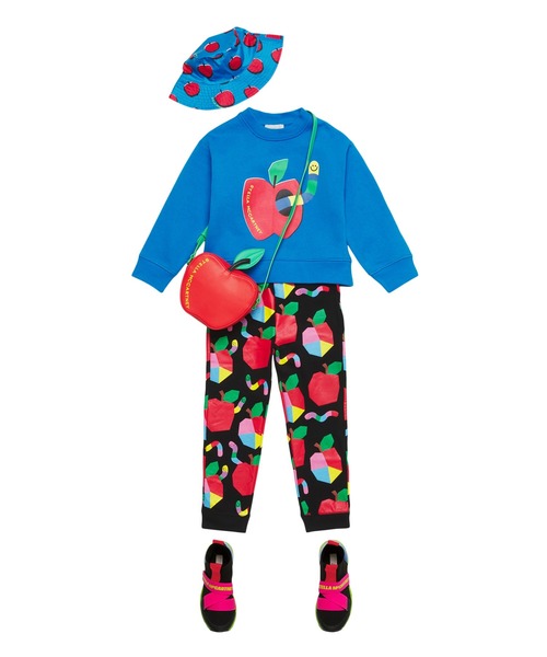 STELLA McCARTNEY（ステラマッカートニー）の「STELLA McCARTNEY (ステラマッカートニー) Kids & Junior アップルプリントハット帽子（ハット・キッズ・ブルー・Ⅱ）」の6枚目の写真