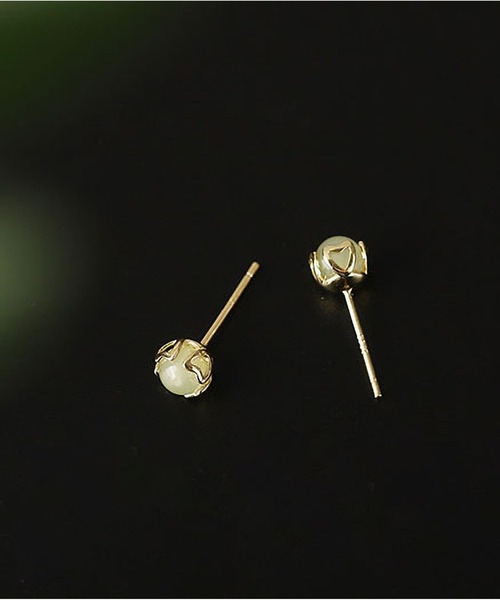 LA VORAGINE(ラ ヴォラジネ)の「(ポスト:925シルバー)ミニエコ玉石ピアス(両耳用)(ピアス(両耳用)・レディース・シルバー/ゴールド・FREE)」の8枚目の写真