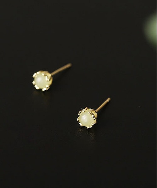 LA VORAGINE(ラ ヴォラジネ)の「(ポスト:925シルバー)ミニエコ玉石ピアス(両耳用)(ピアス(両耳用)・レディース・シルバー/ゴールド・FREE)」の11枚目の写真