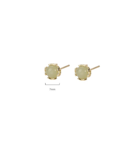 LA VORAGINE(ラ ヴォラジネ)の「(ポスト:925シルバー)ミニエコ玉石ピアス(両耳用)(ピアス(両耳用)・レディース・シルバー/ゴールド・FREE)」の5枚目の写真