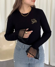 prose verse | 袖シアーリブニット(ニット/セーター)