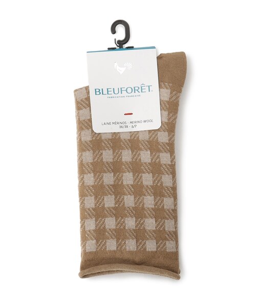 BLEU FORET（ブルーフォレ）の「◆BLEU FORET（ブルーフォレ）ギンガムチェックソックス（ソックス/靴下・レディース・ブラック/ベージュ・00）」の3枚目の写真